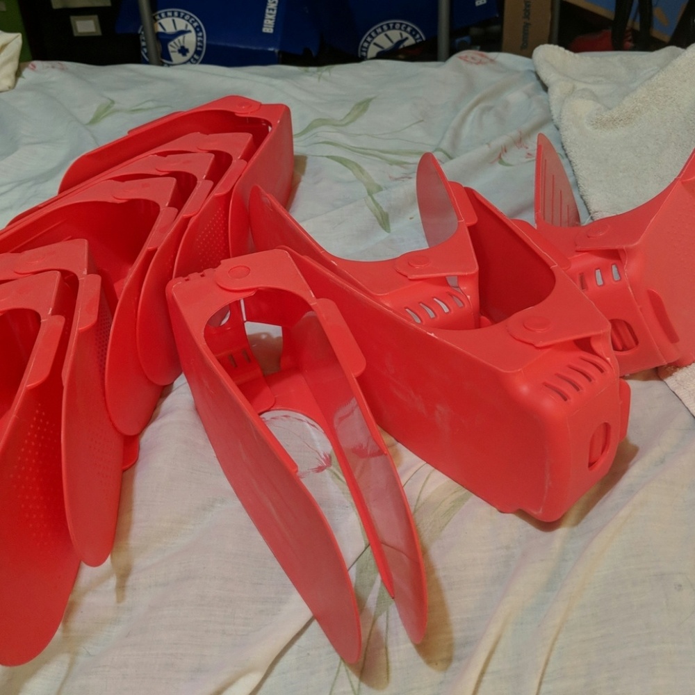 Shoe stackers.  10 of them..Sold as one unit.